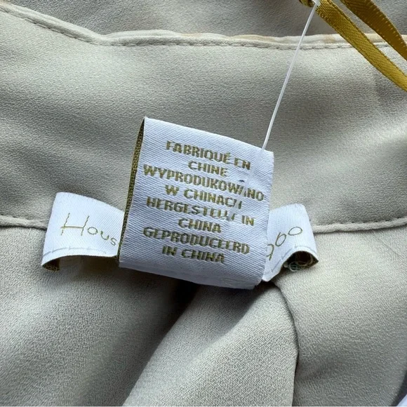 House of Harlow NWT 1960 Long Sleeve Cream Tan Floral Smocked Mini Dress 👗 - Picture 15 of 17